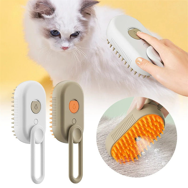 Cat Steam Brush Steamy Dog Brush 3 In 1 Electric Spray Cat Hair Brushes For Massage Pet Grooming Comb Hair Removal Combs Pet Products Siqur Salute