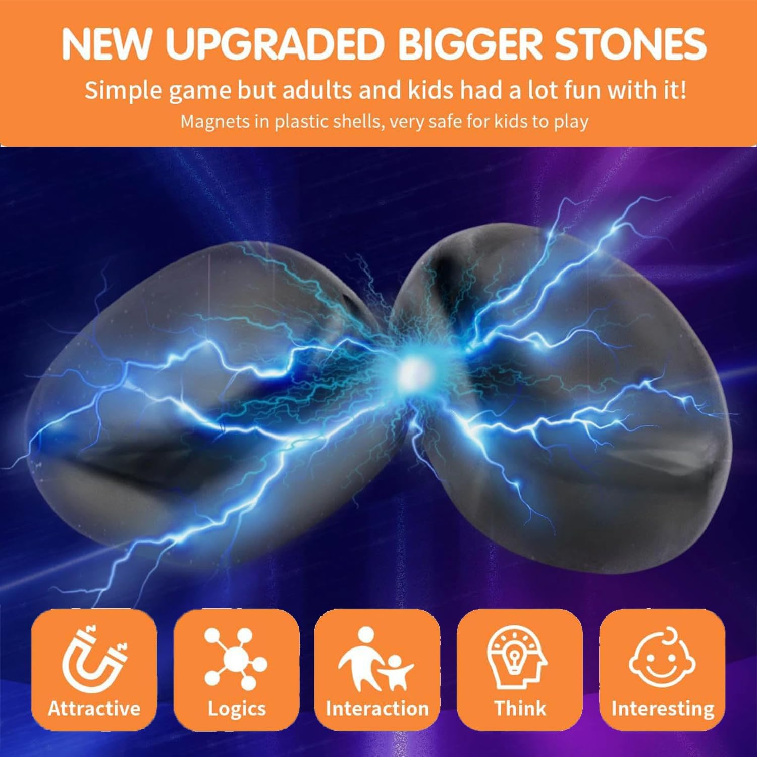 2025 New Magnetic Chess Game Set with 20 Stones & Rope for Adults Kid, Portable Multiplayer Magnet Strategy Board Game, Christmas New Year Family Games for Kids and Adults Clarke Vibe Store