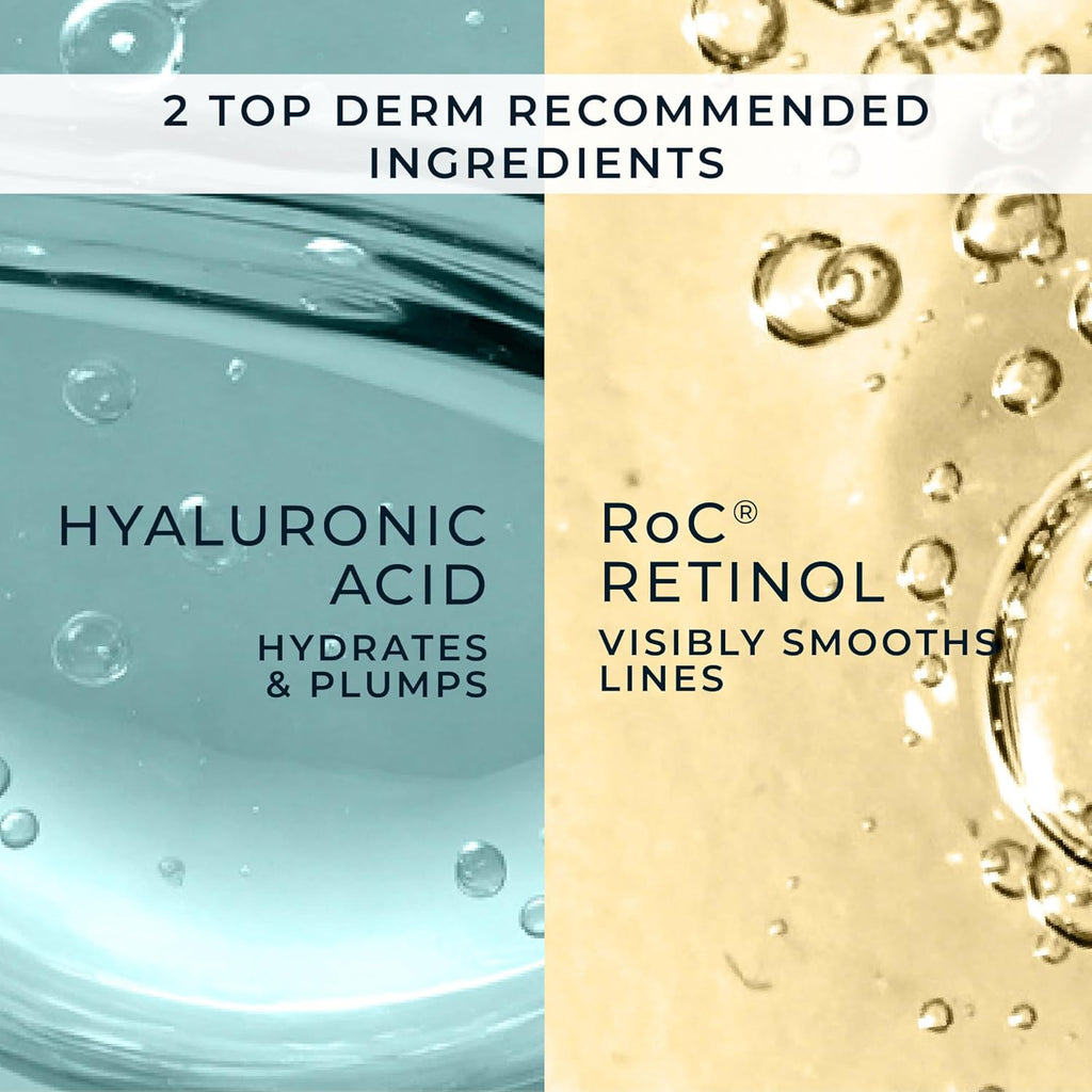 RoC Retinol Correxion Max Daily Hydration Anti-Aging Face Moisturizer with Hyaluronic Acid, Oil Free Skin Care Cream for Fine Lines, Dark Spots, Post-Acne Scars, Retinol Moisturizer, 1.7 Ounces Clarke's Vibe Store