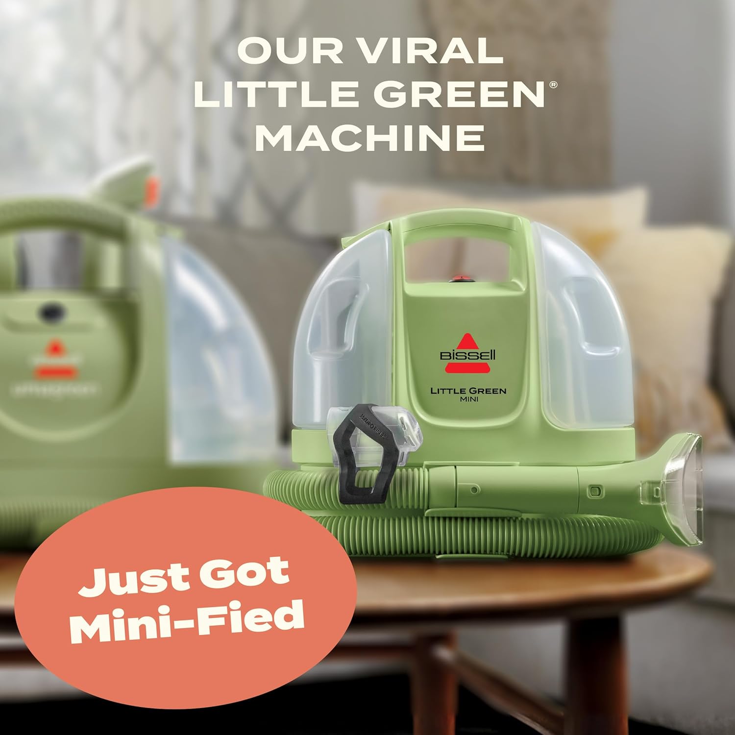 BISSELL Little Green Mini Portable Carpet and Upholstery Deep Cleaner, Car/Auto Detailer, with HydroRinse Self-Cleaning Tool and 4" Tough Stain Tool, Tea Green, 4075 Clarke's Vibe Store