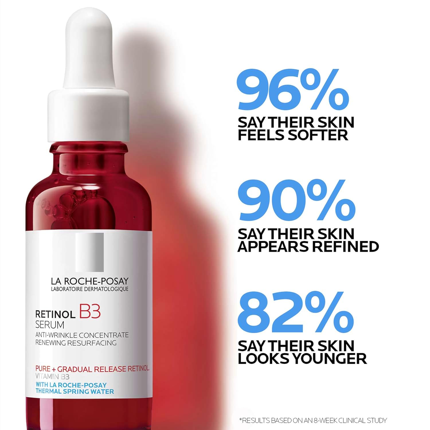 La Roche-Posay Pure Retinol Face Serum with Vitamin B3, Anti Aging Face Serum for Lines, Wrinkles & Premature Sun Damage to Resurface & Hydrate, Suitable for Sensitive Skin, 1.0 Fl. Oz Clarke's Vibe Store