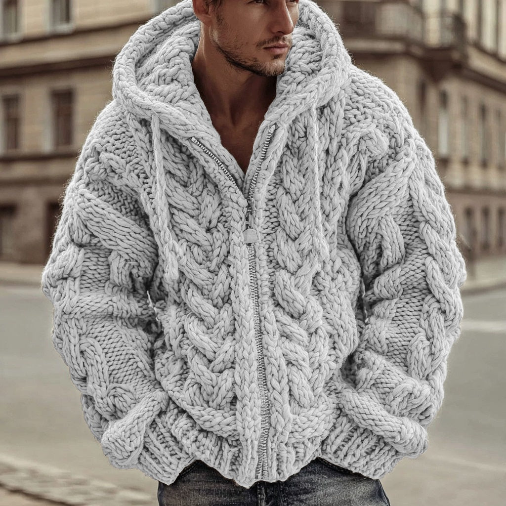 3D Digital Print Cardigan Jacket With Hood And Zipper Siqur Salute