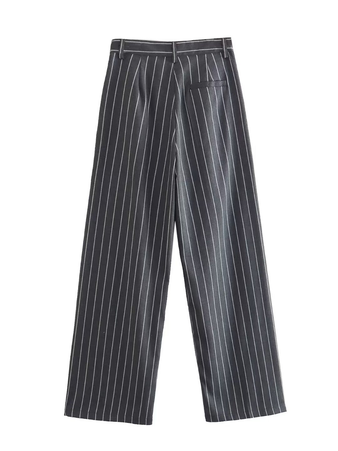 Elegant Striped Blazer & High Waist Pants Set Clarke Vibe Store