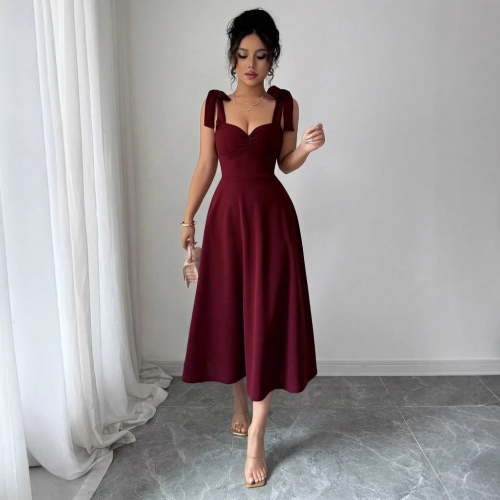 Lace-up Waist-cinching Maxi Dress Clarke Vibe Store