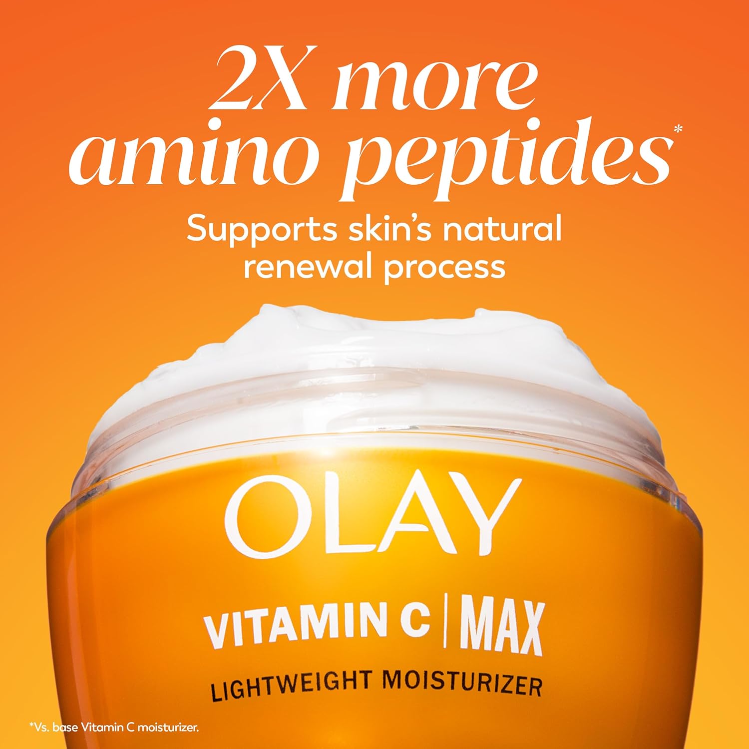 Olay Vitamin C MAX Face Moisturizer, Brightening Cream for Women, Hydrating, Evens Tone, Dark Spot & Hyperpigmentation Reduction, Glowing Skin Care - Niaciniamide, Peptides 1.7 Oz Clarke's Vibe Store