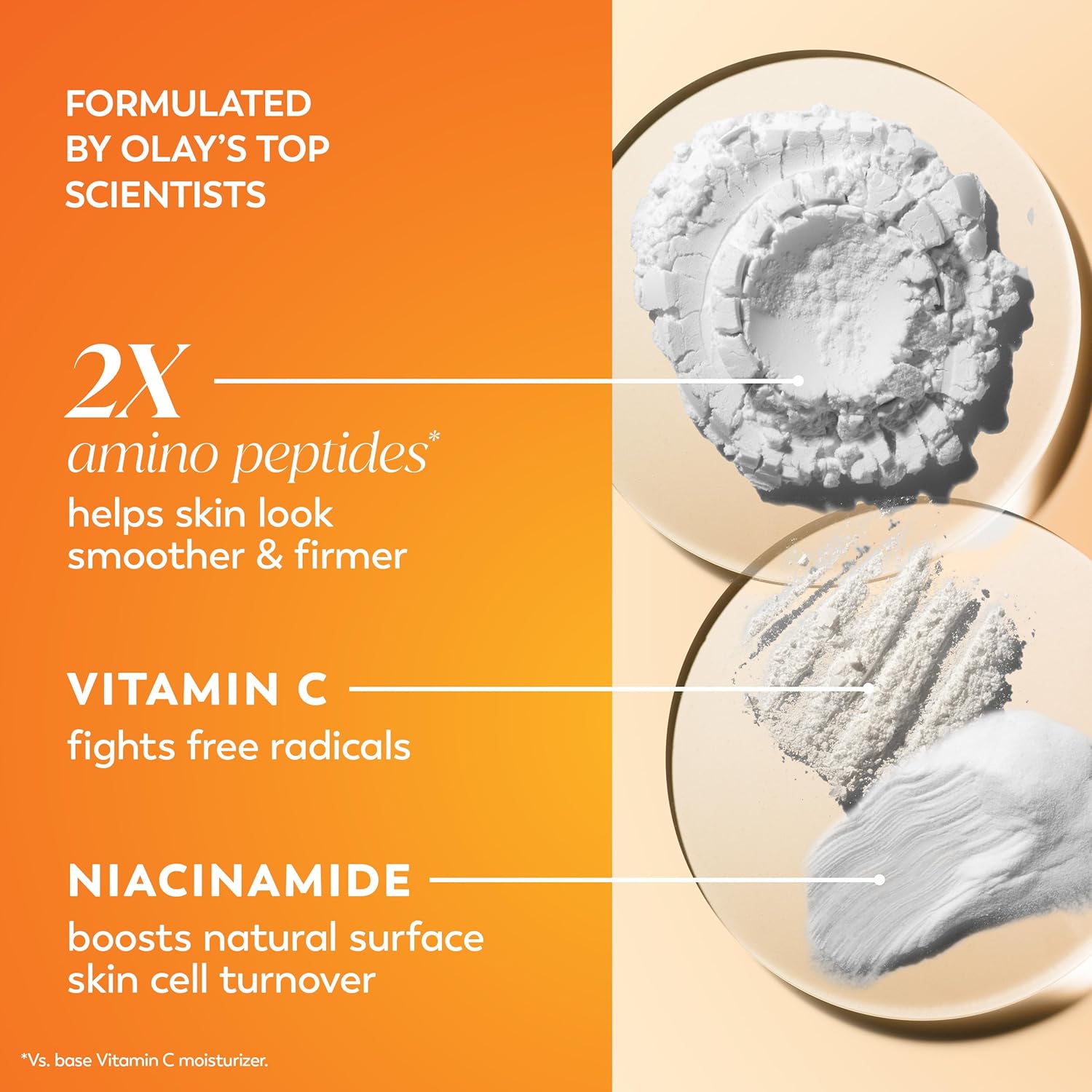 Olay Vitamin C MAX Face Moisturizer, Brightening Cream for Women, Hydrating, Evens Tone, Dark Spot & Hyperpigmentation Reduction, Glowing Skin Care - Niaciniamide, Peptides 1.7 Oz Clarke's Vibe Store