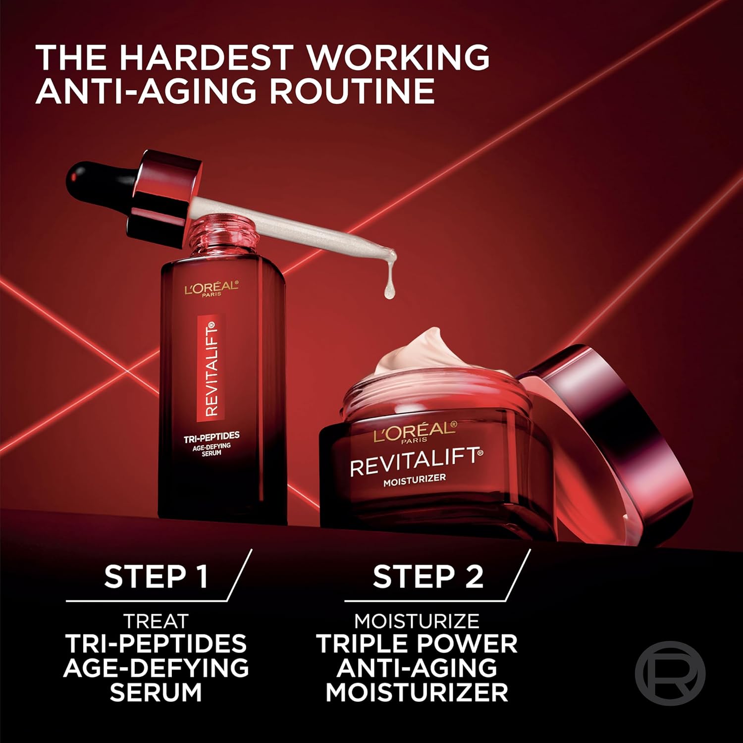 L'Oreal Paris Revitalift Triple Power Age-Defying Face Serum, Anti Aging Serum with 3 in 1 Benefits, Reduces Wrinkles, Firms and Brightens Skin, Includes Sample Clarke's Vibe Store
