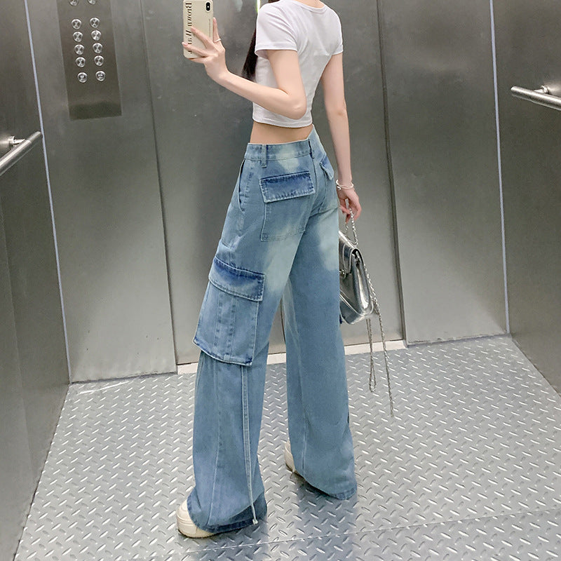 Figure-flattering Straight-leg Floor-length Pants With Large Pocketsversatile And Easy To Style Clarke Vibe Store