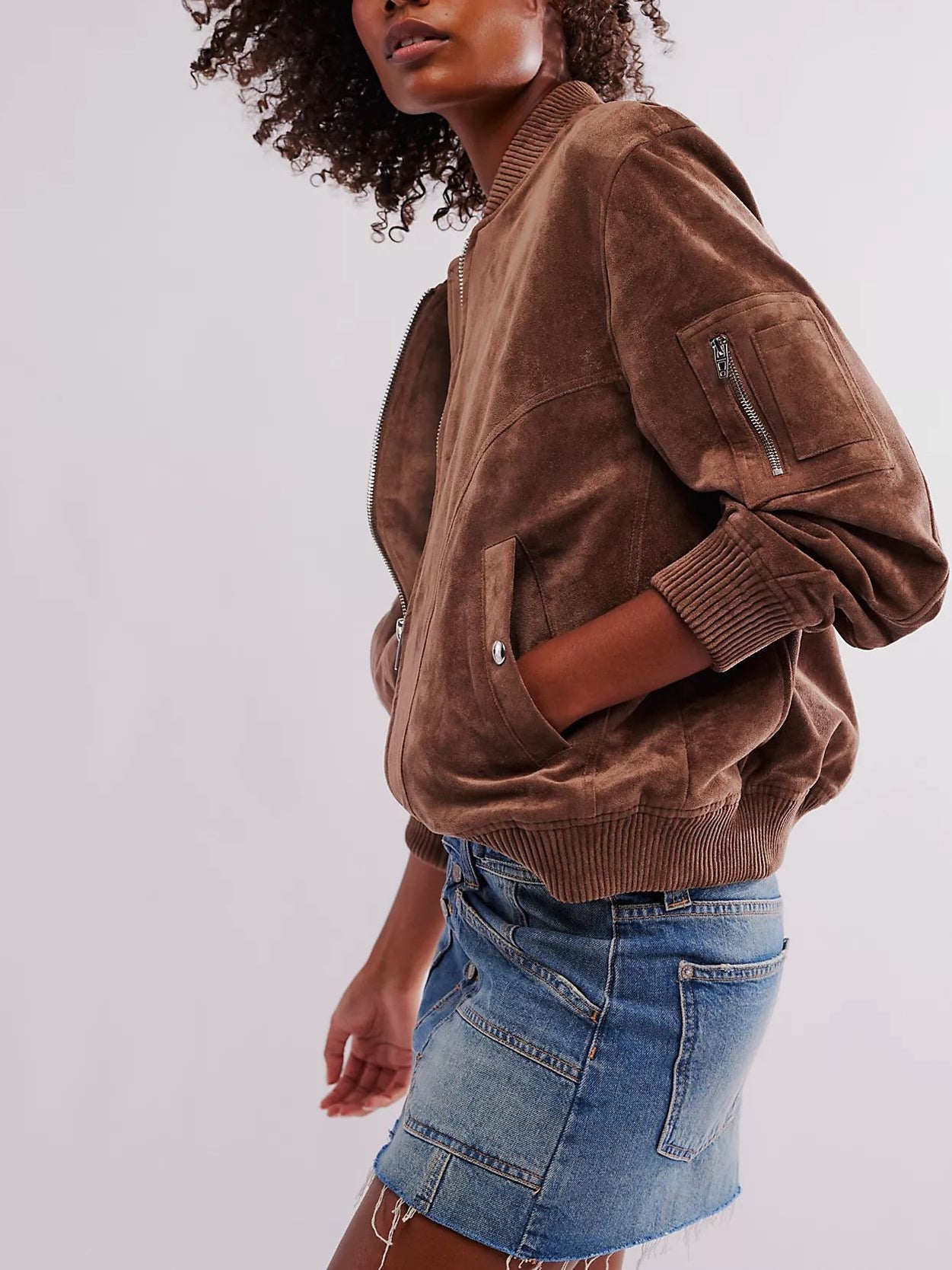 Casual Suede Zipped Jacket Clarke Vibe Store