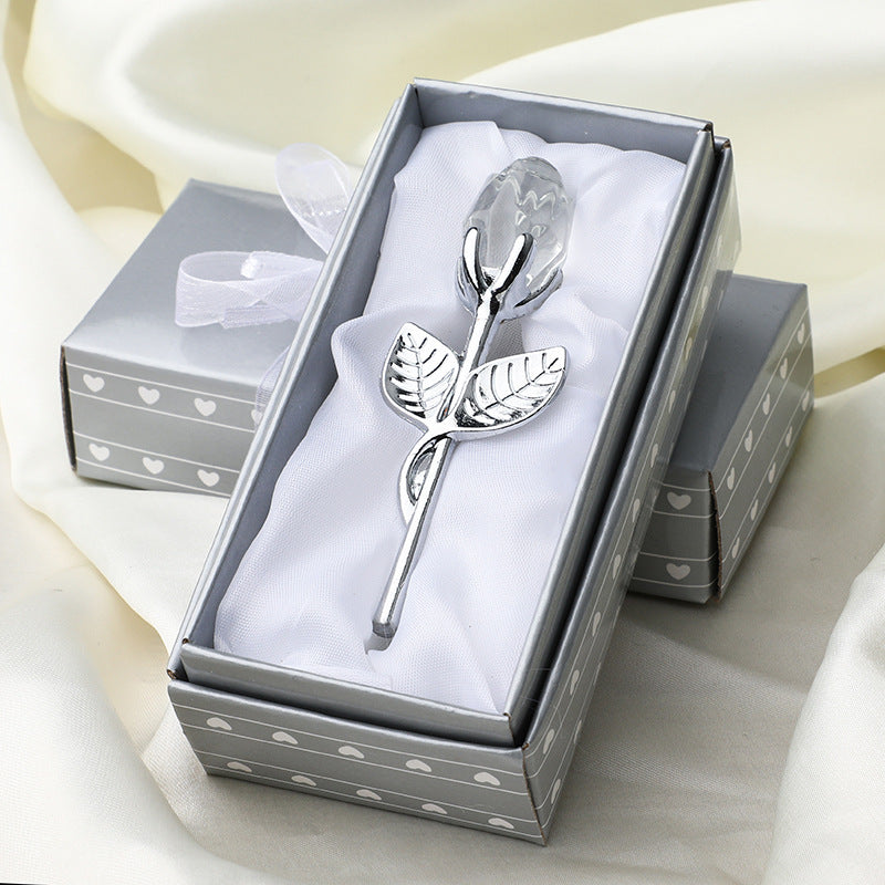 New Valentine's Day Metal Crystal Rose Decorations Clarke Vibe Store
