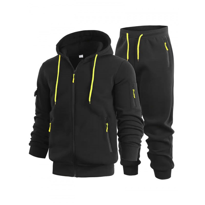 Mens Zip-Up Hoodie With Arm Pockets, Cardigan Sweatshirt Coat - Clarke's Vibe Store