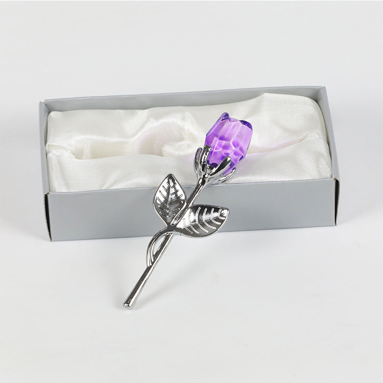 New Valentine's Day Metal Crystal Rose Decorations Clarke Vibe Store