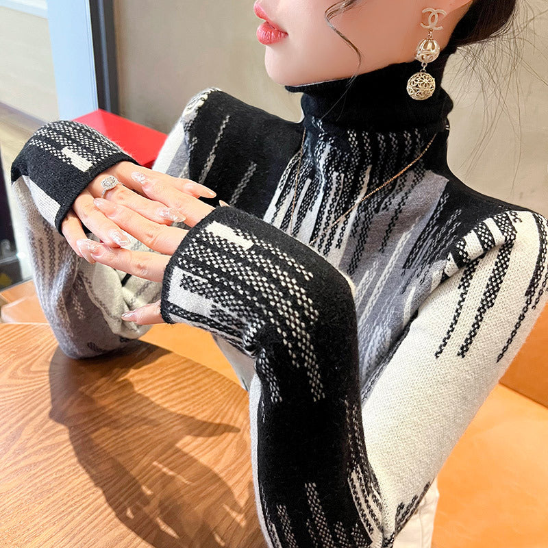 Chic Top Knitted Sweater Base Layer Innerwear Siqur Salute