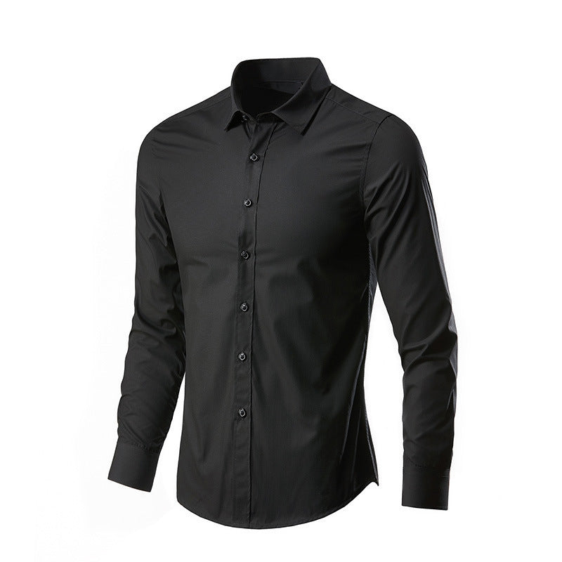 Men White Casual Suit Shirt Solid Color Clarke Vibe Store