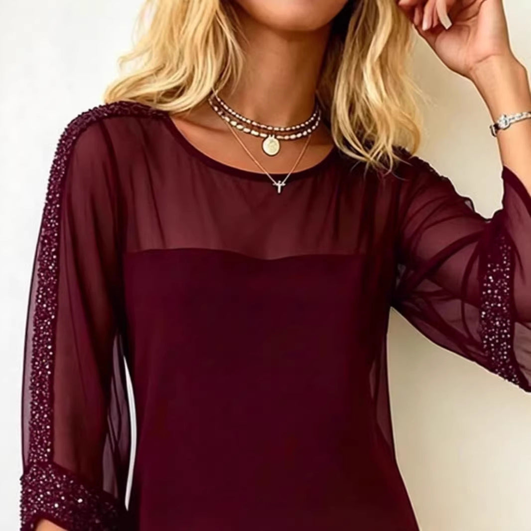 Womens Mesh Sequin Bodycon Dress Clarke Vibe Store