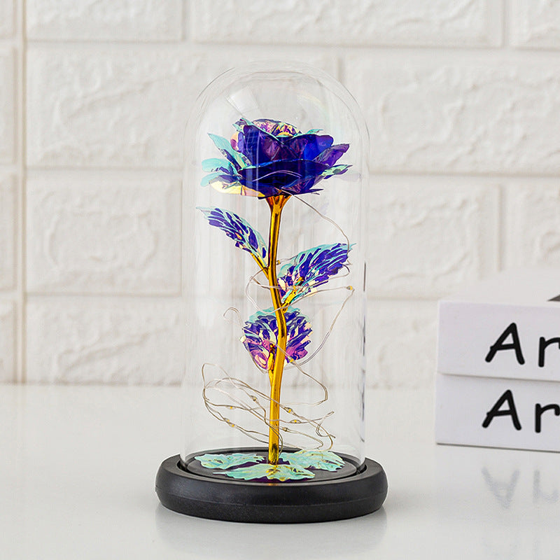 Preserved flower glass cover rose flower glass cover gift gifts Clarke Vibe Store