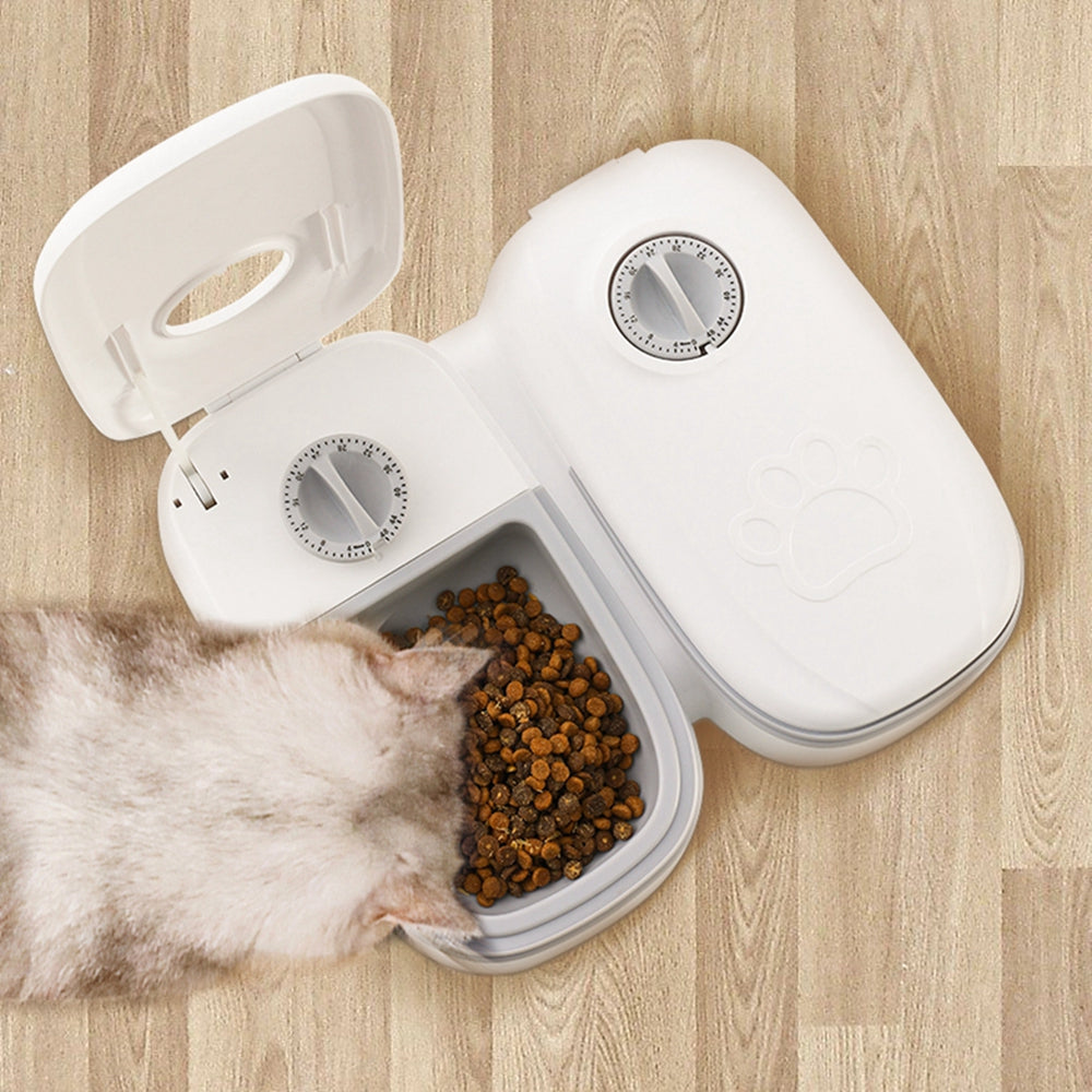 Automatic Pet Feeder Smart Food Dispenser For Cats Dogs Timer Stainless Steel Bowl Auto Dog Cat Pet Feeding Pets Supplies Siqur Salute