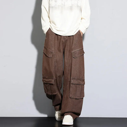 American-style Vintage Plus-size Straight-leg Casual Trousers Siqur Salute