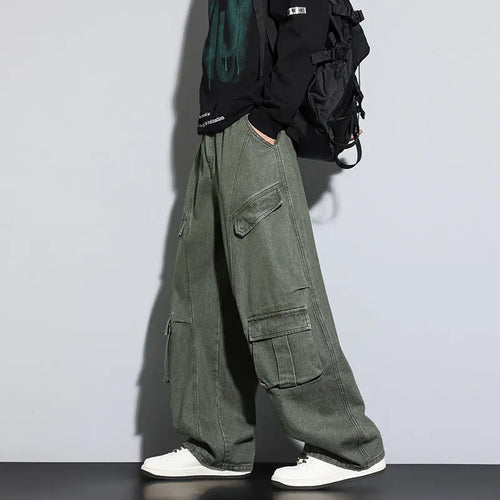 American-style Vintage Plus-size Straight-leg Casual Trousers Siqur Salute