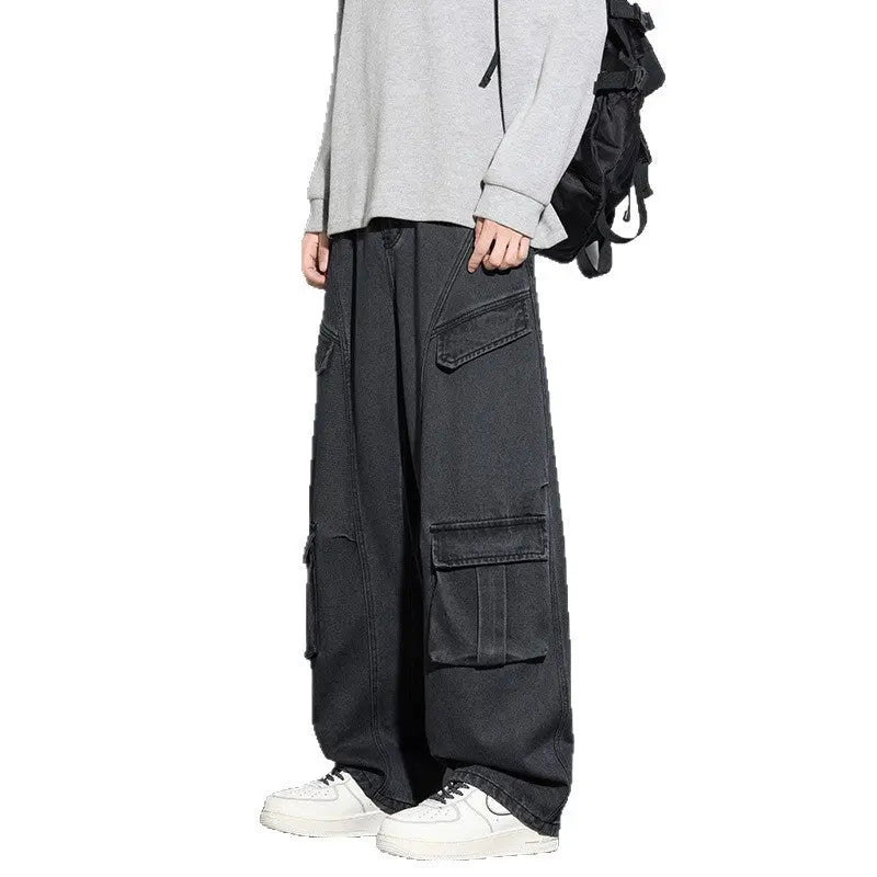 American-style Vintage Plus-size Straight-leg Casual Trousers Siqur Salute