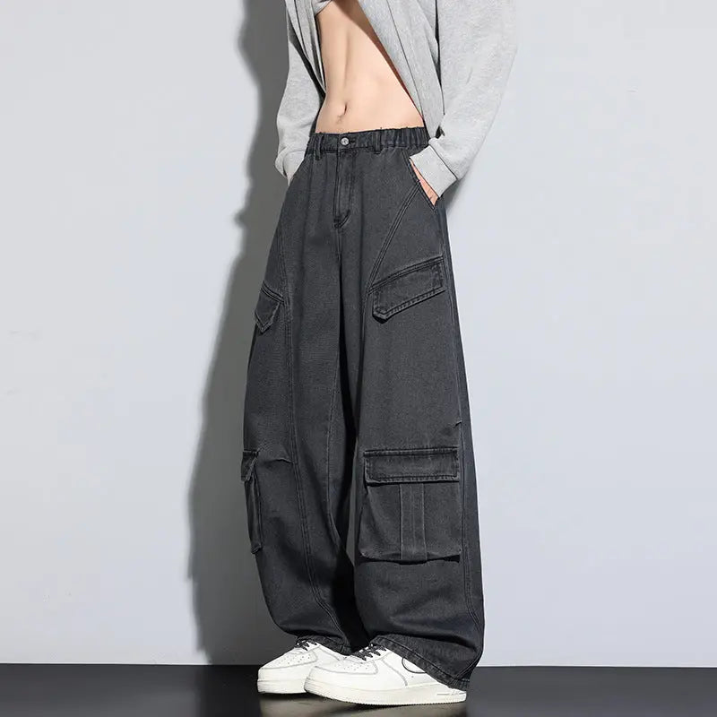 American-style Vintage Plus-size Straight-leg Casual Trousers Siqur Salute