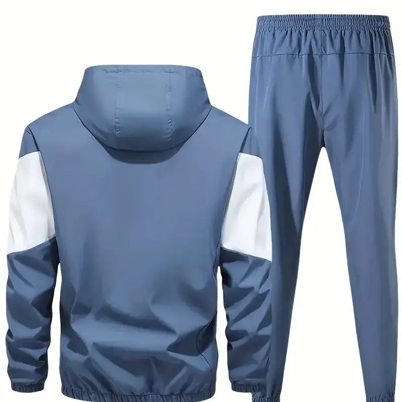 Mens Autumn Winter Two-Piece Hooded Sports Set Siqur Salute