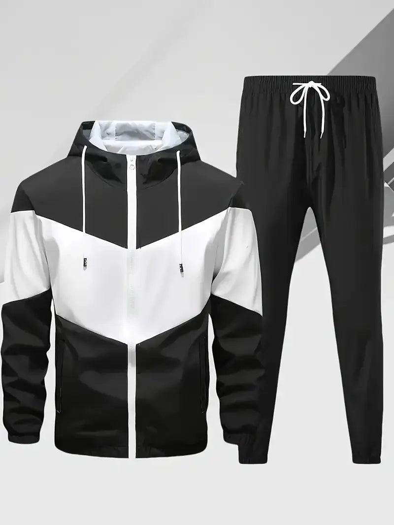 Mens Autumn Winter Two-Piece Hooded Sports Set Siqur Salute