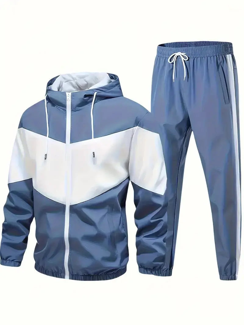 Mens Autumn Winter Two-Piece Hooded Sports Set Siqur Salute