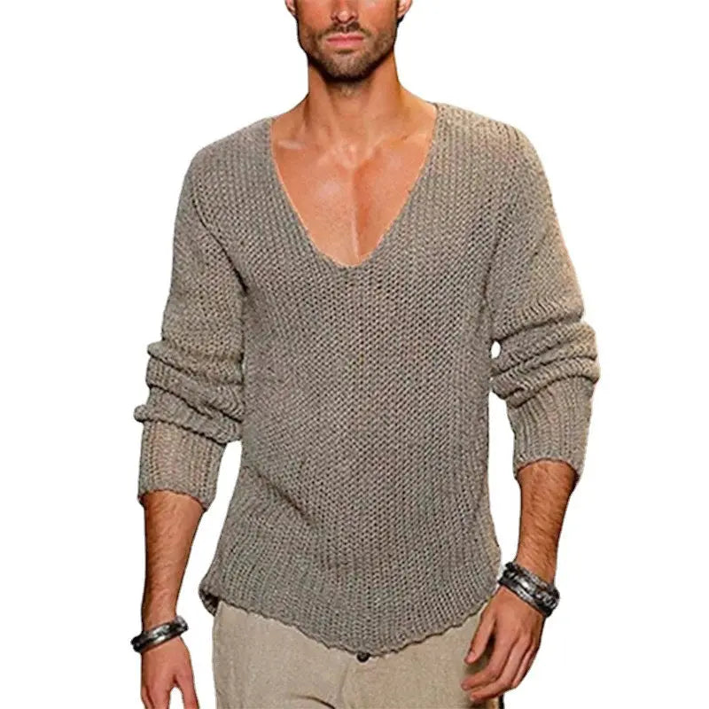 Mens Stylish Casual Knitted Pullover Sweater Siqur Salute