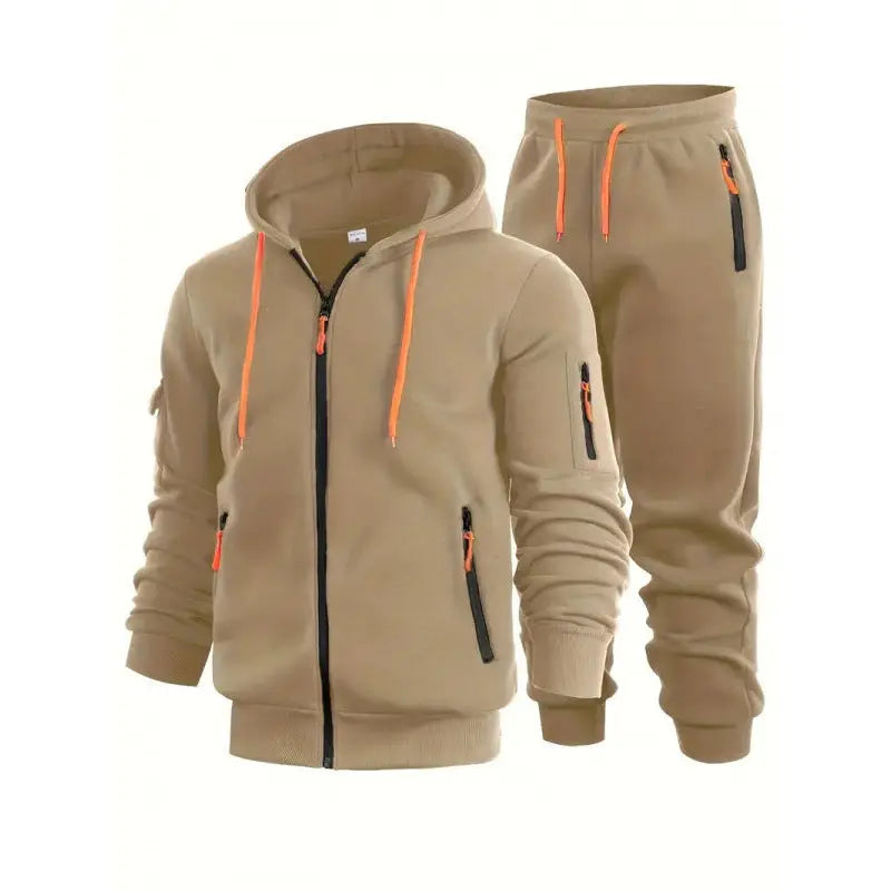 Mens Zip-Up Hoodie With Arm Pockets, Cardigan Sweatshirt Coat Siqur Salute