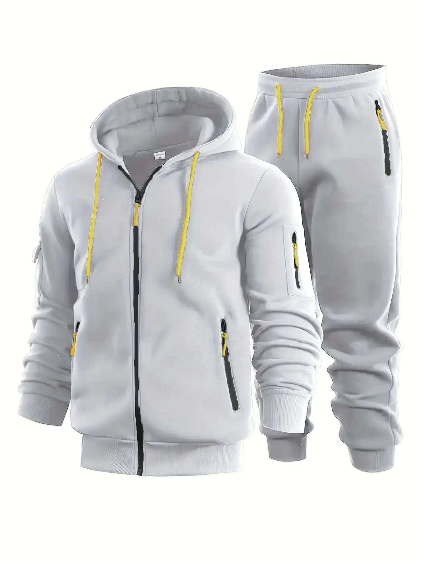 Mens Zip-Up Hoodie With Arm Pockets, Cardigan Sweatshirt Coat Siqur Salute