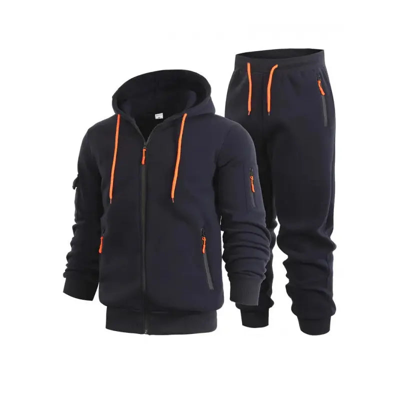 Mens Zip-Up Hoodie With Arm Pockets, Cardigan Sweatshirt Coat Siqur Salute