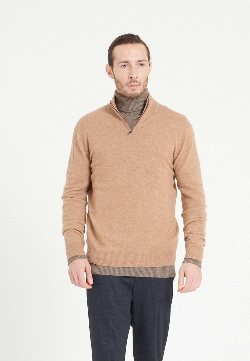 Pull camionneur homme en cachemire camel - LUKE 4 Studio Cashmere8