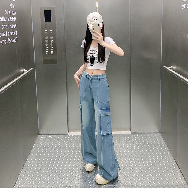 Figure-flattering Straight-leg Floor-length Pants With Large Pocketsversatile And Easy To Style Clarke Vibe Store