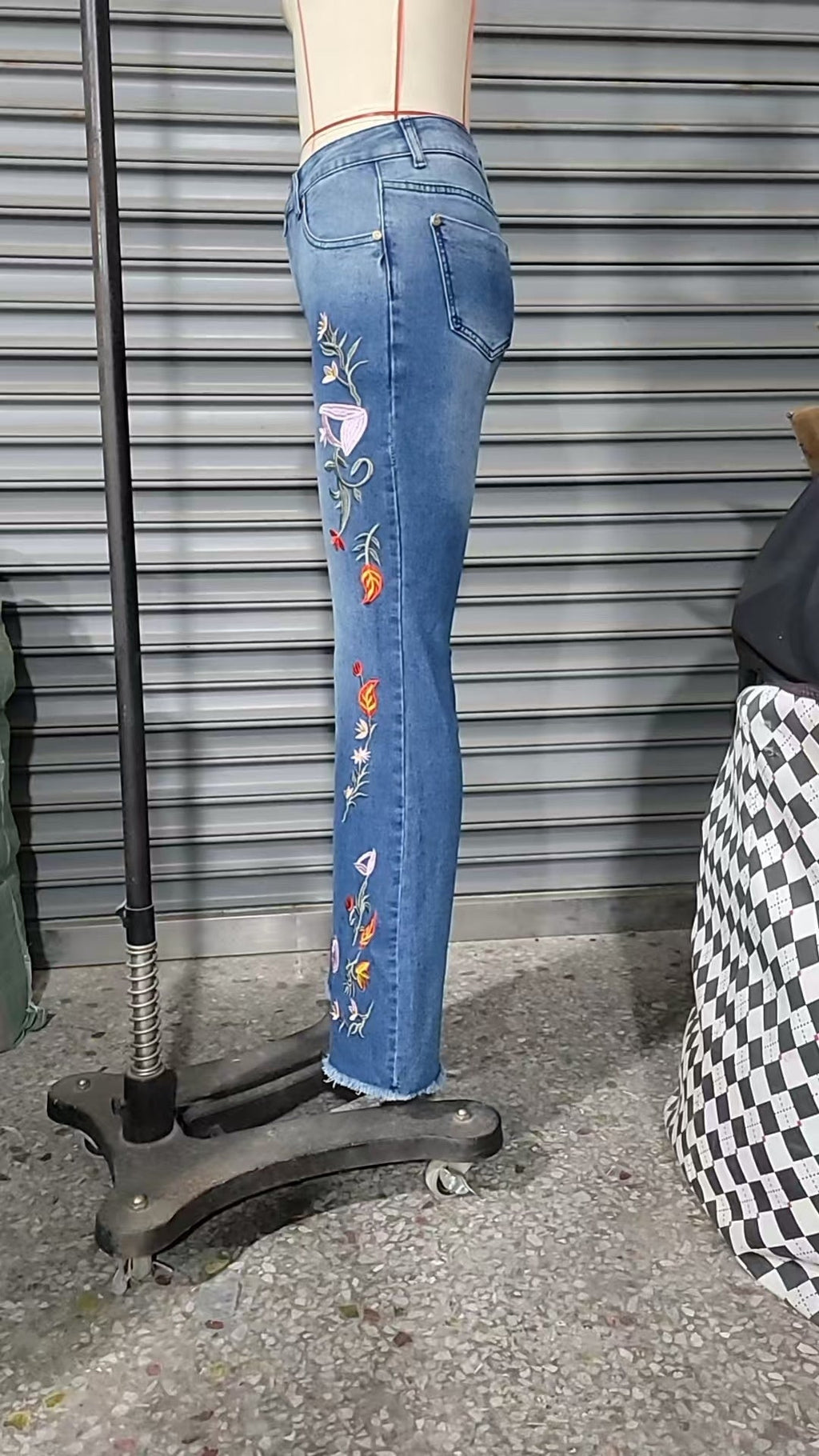 High-elasticity Embroidered Flared Jeans For Women Clarke Vibe Store