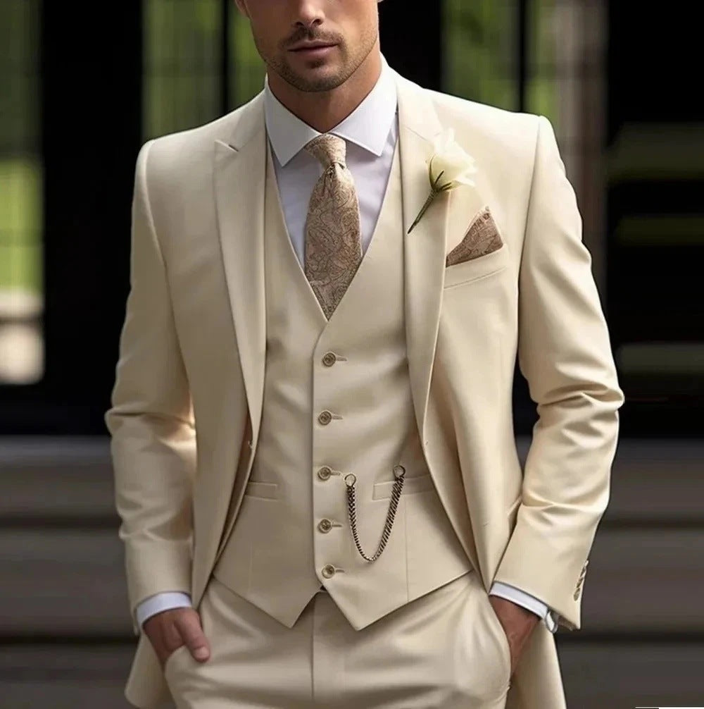 Mens Slim-Fit Light Luxury Suit Siqur Salute