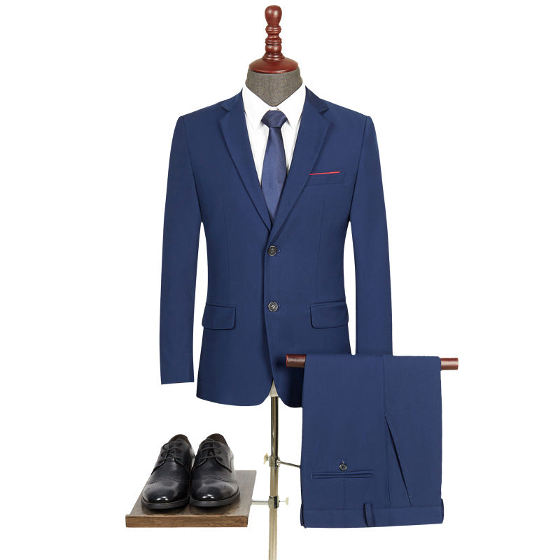 Men's Casual Business Suit Two-piece Suit Plus Size Work Ball Suit Men Clarke Vibe Store