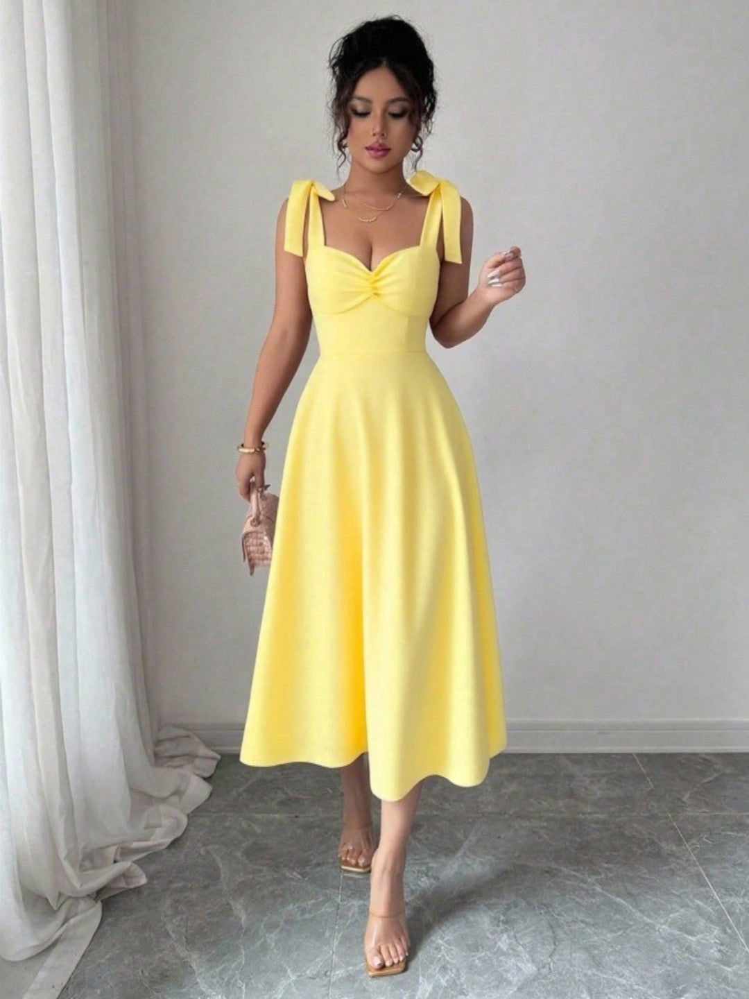 Lace-up Waist-cinching Maxi Dress Clarke Vibe Store