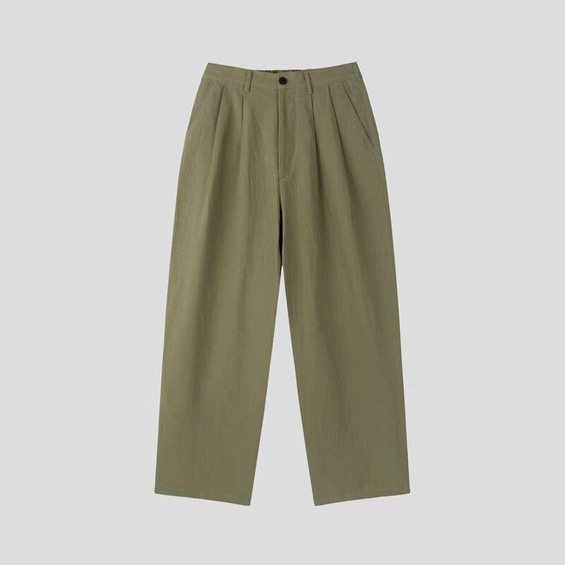 Lightweight Fiber Texture Cotton And Linen Suit Pants For Men Clarke Vibe Store