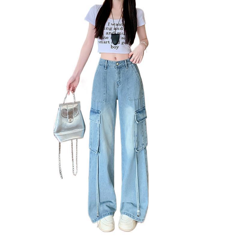 Figure-flattering Straight-leg Floor-length Pants With Large Pocketsversatile And Easy To Style Clarke Vibe Store