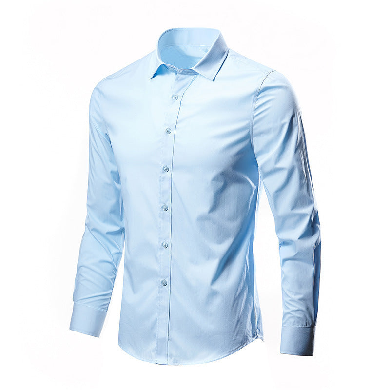 Men White Casual Suit Shirt Solid Color Clarke Vibe Store