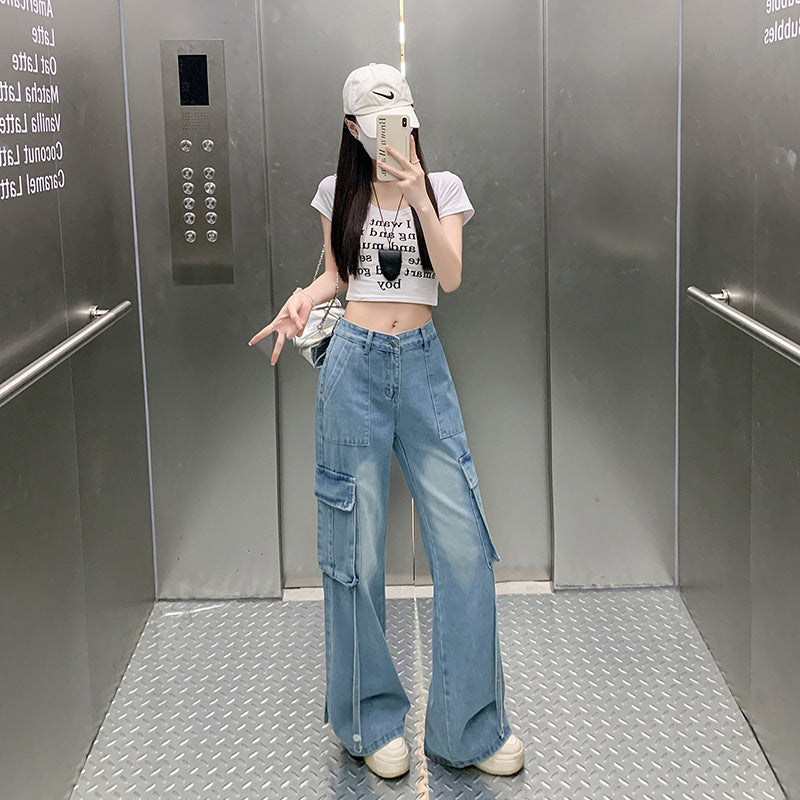 Figure-flattering Straight-leg Floor-length Pants With Large Pocketsversatile And Easy To Style Clarke Vibe Store