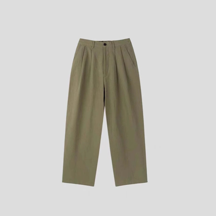 Lightweight Fiber Texture Cotton And Linen Suit Pants For Men Clarke Vibe Store