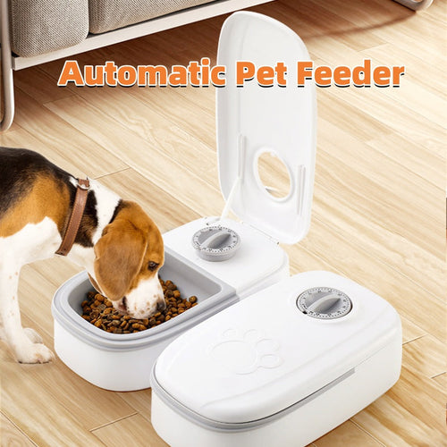 Automatic Pet Feeder Smart Food Dispenser For Cats Dogs Timer Stainless Steel Bowl Auto Dog Cat Pet Feeding Pets Supplies Siqur Salute