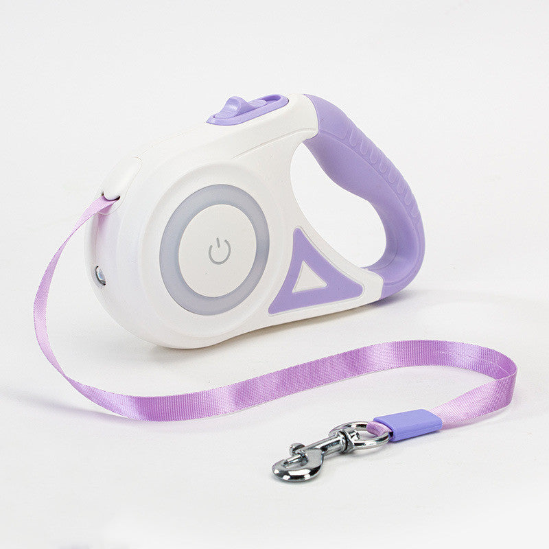 Dog Leash Retractable Leash And Dog Collar Spotlight Automatic Pet Dog Cat Traction Rope For Small Medium Dogs Pet Product Siqur Salute