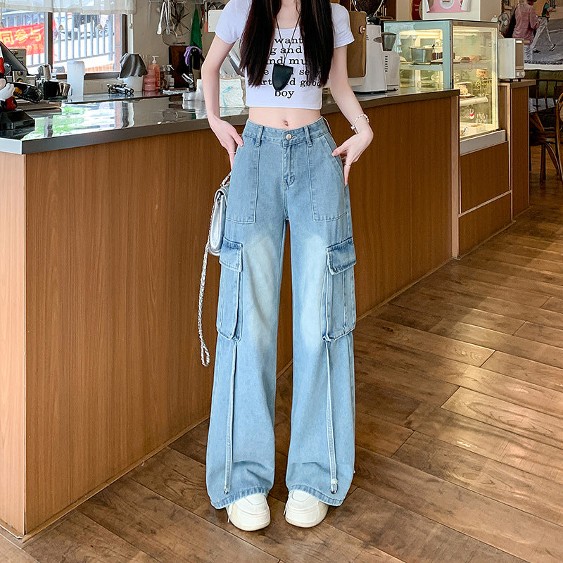 Figure-flattering Straight-leg Floor-length Pants With Large Pocketsversatile And Easy To Style Clarke Vibe Store