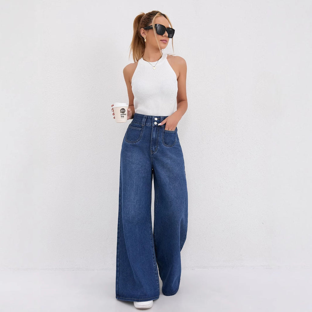 High-waisted Floor-length Flared Pants Clarke Vibe Store