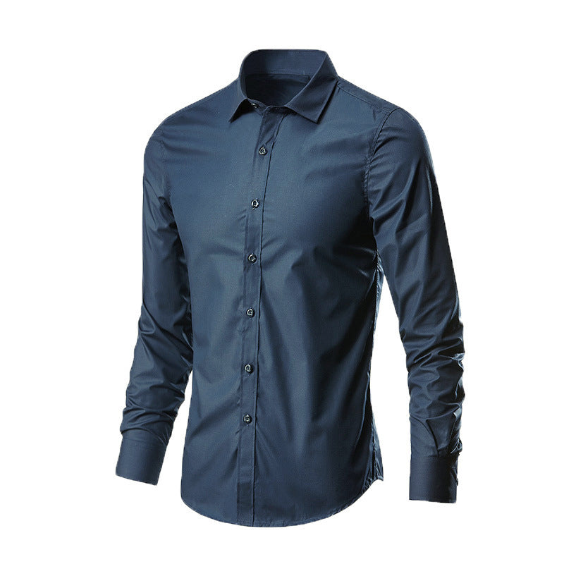 Men White Casual Suit Shirt Solid Color Clarke Vibe Store