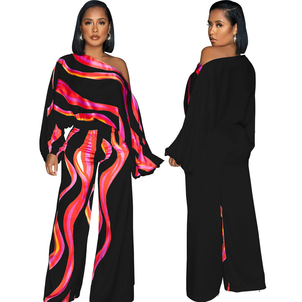 Stylish Womens Wide-leg Jumpsuit With A Single-shoulder Clarke Vibe Store