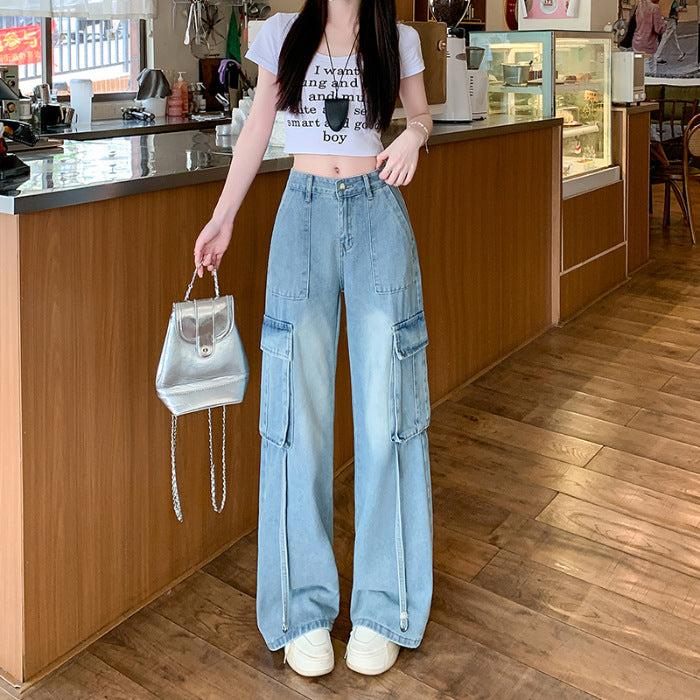 Figure-flattering Straight-leg Floor-length Pants With Large Pocketsversatile And Easy To Style Clarke Vibe Store